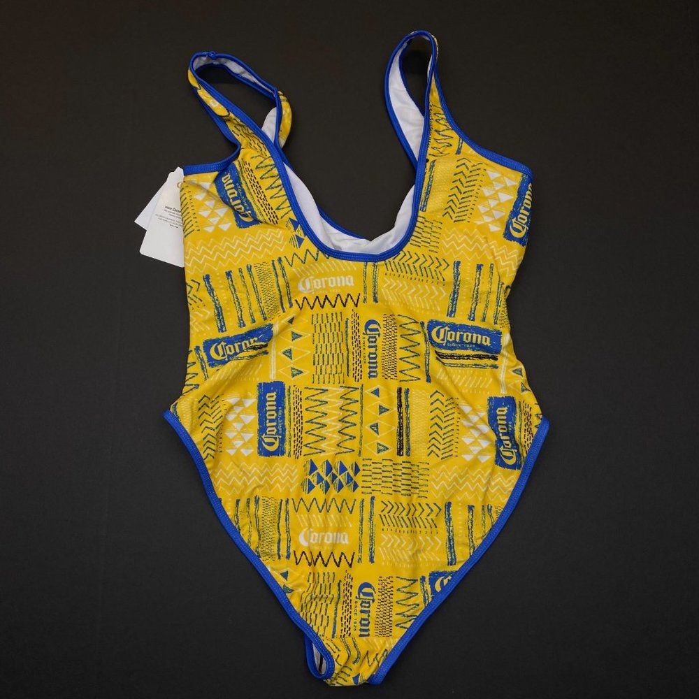 Women's Undercurrent Corona Beer Scoopneck One-Piece Swimsuit - Picture 3 of 3